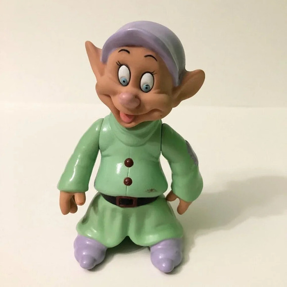 Vtg 1990s Disney Snow White And The Seven Dwarfs Dopey Vinyl Figure - Picture 1 of 16